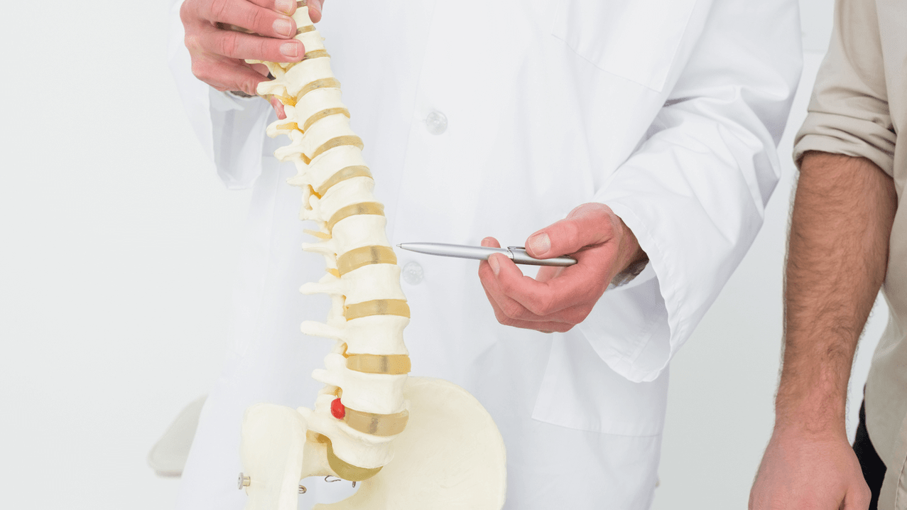 Back pain diagnosis on an appointment with the doctor